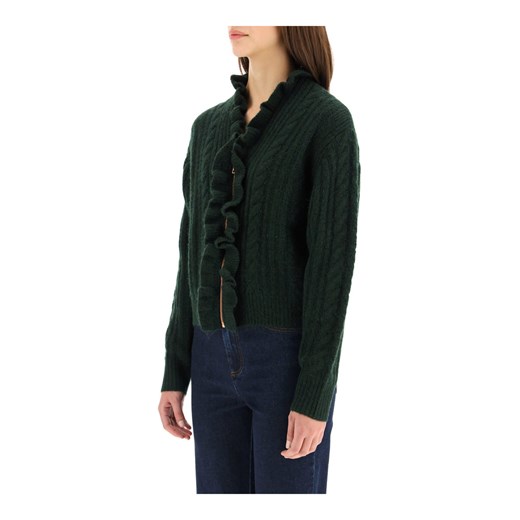 cardigan with zip and ruffles See By Chloé S showroom.pl