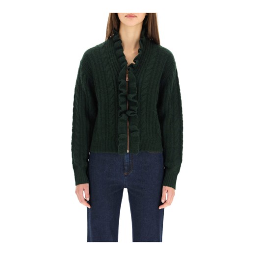 cardigan with zip and ruffles See By Chloé S showroom.pl
