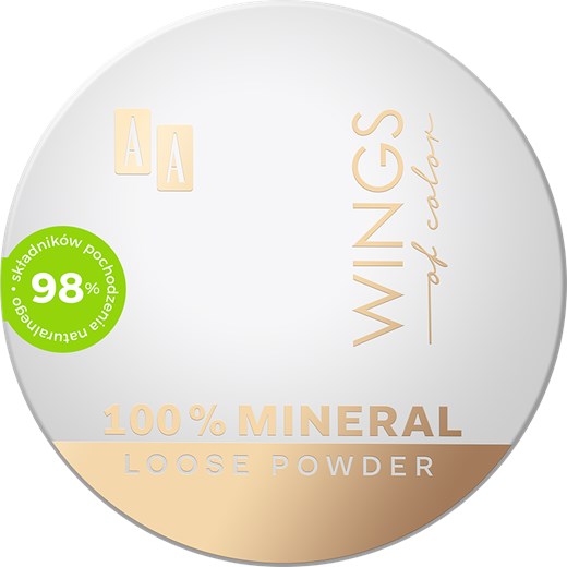 AA WINGS OF COLOR 100% Pure Mineral Loose Powder Puder Sypki Mineralny Idealnie Kryjący 10 Vanilla 8g Aa Wings Of Color Oceanic_SA