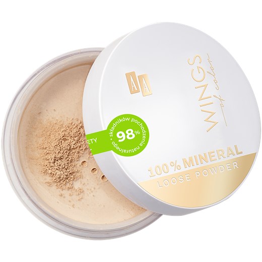 AA WINGS OF COLOR 100% Pure Mineral Loose Powder Puder Sypki Mineralny Idealnie Kryjący 10 Vanilla 8g Aa Wings Of Color Oceanic_SA