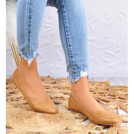 Modne damskie balerinki Yellow /B4-2 4639 S171/ Pantofelek24 38 pantofelek24.pl okazyjna cena