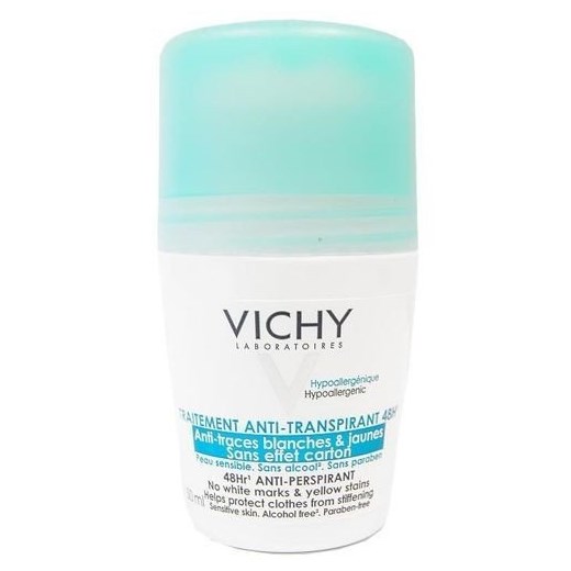 VICHY Dezodorant kulka przeciw śladom - 50 ml ( z zielonym paskiem ) uniwersalny drogeriaolmed.pl