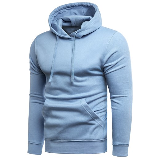 Męska bluza z kapturem  sg1 - błękitna ze sklepu Risardi w kategorii Bluzy męskie - zdjęcie 105808744