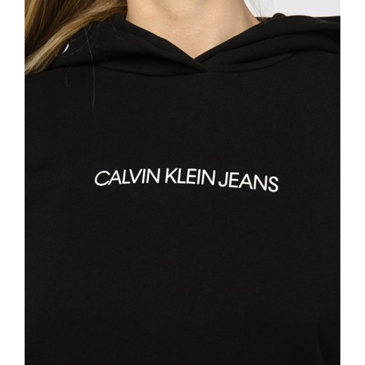 Bluza damska Calvin Klein krótka z napisem na wiosnę 
