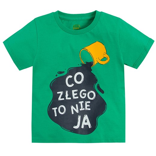 T-shirt chłopięce Cool Club z napisami z krótkim rękawem 