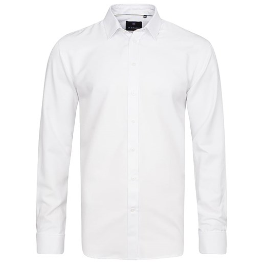 koszula męska salzburg white lux new classic di selentino biała na spinki ze sklepu Royal Shop w kategorii Koszule męskie - zdjęcie 105885670