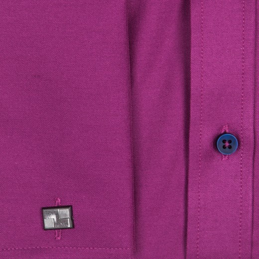KOSZULA MĘSKA SALZBURG DARK PURPLE CLASSIC LUX DI SELENTINO  FIOLETOWA NA SPINKI Di Selentino 46 Royal Shop