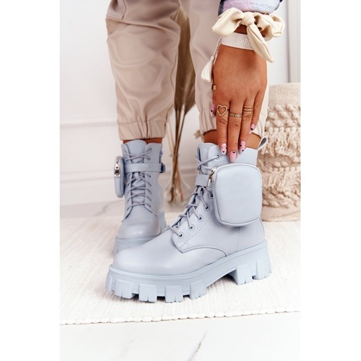 Botki Workery Na Platformie z Nerką Niebieskie Saturday Ps1 41 bugo.pl