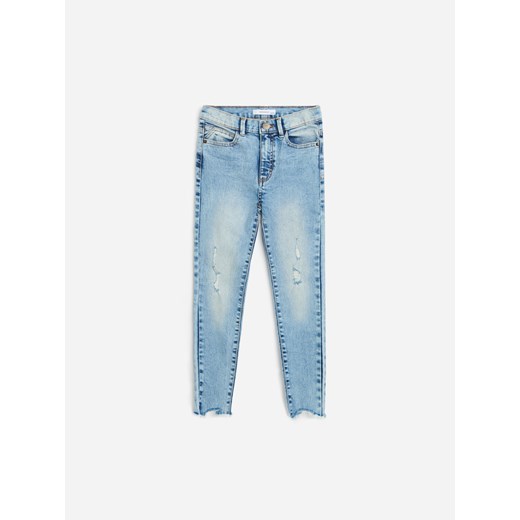 Reserved - Jeansy skinny z wysokim stanem - Niebieski Reserved 158 Reserved