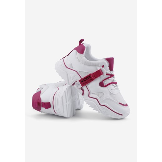 Sneakersy biało różowe Lydie Yourshoes 37 YourShoes