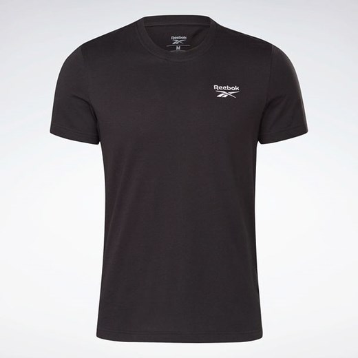 Czarny t-shirt męski Reebok Fitness z krótkim rękawem 