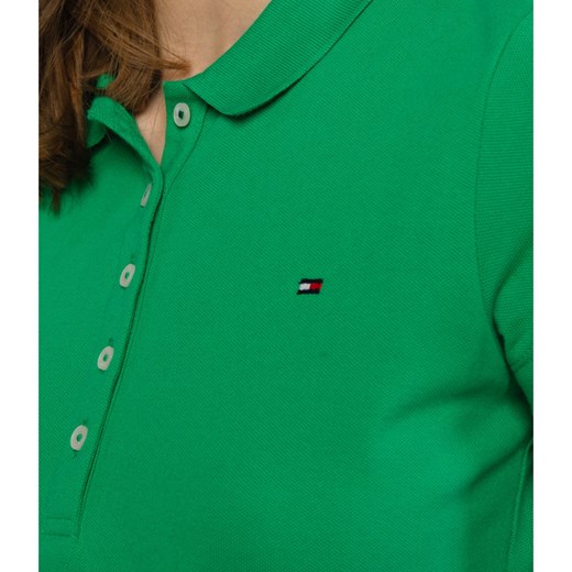 Sukienka Tommy Hilfiger zielona prosta z krótkimi rękawami mini