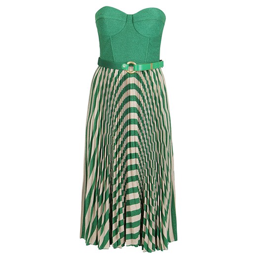 Wiersze Midi Sukienka Gorset Elisabetta Franchi M - 44 IT wyprzedaż showroom.pl