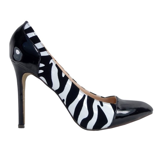 Zebry zebreki zebra buty szpilki lakierki 39 Kokietki