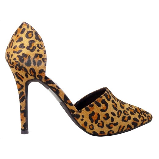 Szpilki leopard panterka zamszowe buty damskie Amerykanskie 36,5 promocja Kokietki