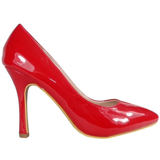 Czerwone szpilki buty damskie lakierowane 36 Kokietki