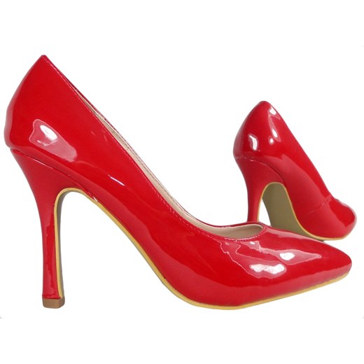 Czerwone szpilki buty damskie lakierowane 38 Kokietki