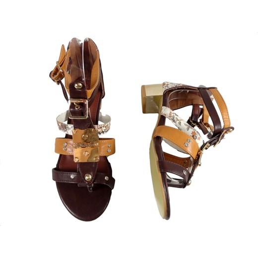 Brązowe sandały damskie buty rzymianki 39 Kokietki
