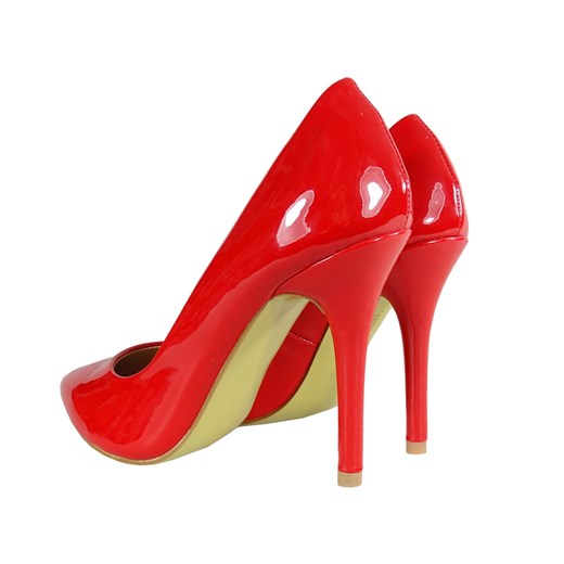Czerwone szpilki damskie lakierowane buty 36 Kokietki