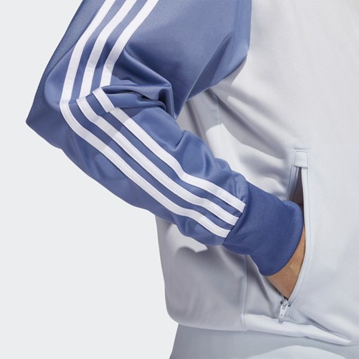 Bluza męska biała Adidas sportowa z dresu 