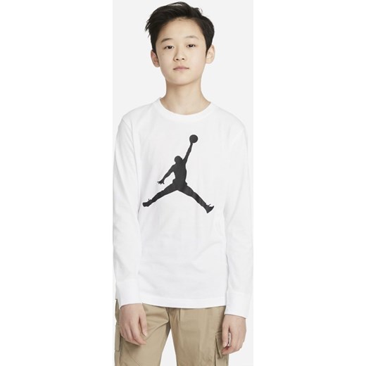 T-shirt z długim rękawem dla dużych dzieci (chłopców) Jordan - Biel Nike M Nike poland