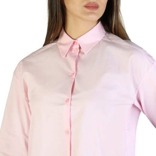 Bluzka damska Armani Exchange różowa z długimi rękawami wiosenna bawełniana 