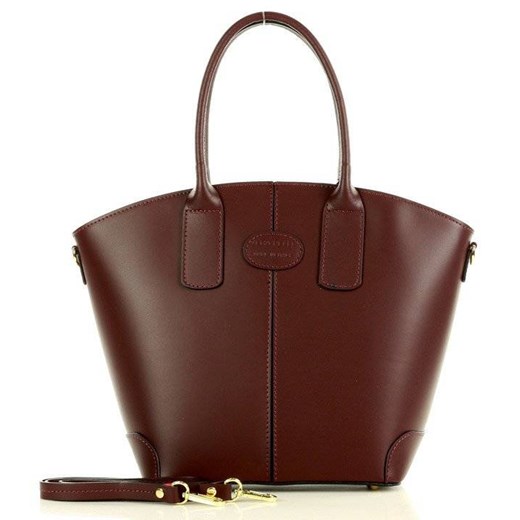 Giorgia - Marco Mazzini Torebka włoska handbag trapeze skórzana bordowa Merg one size merg.pl promocja