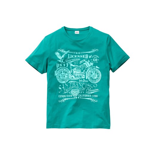 T-shirt męski Bonprix zielony 
