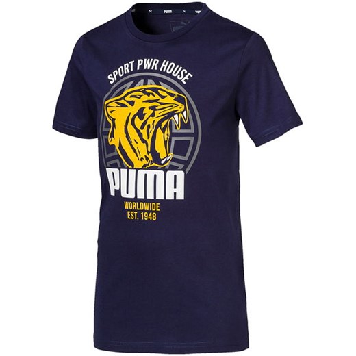 Koszulka chłopięca Alpha Graphic Junior Puma (navy) Puma 141-152cm okazyjna cena SPORT-SHOP.pl