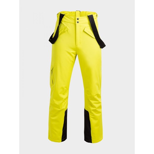 Spodnie narciarskie męskie SPMN601 - limonka Outhorn XXL okazyjna cena OUTHORN