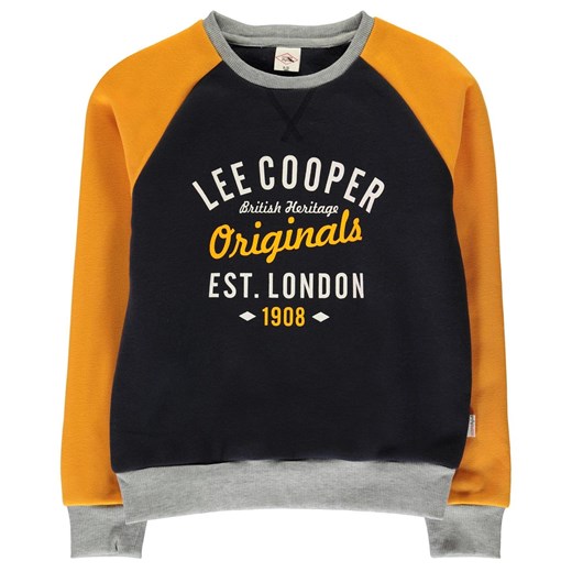 Lee Cooper Raglan Crew Sweatshirt Junior Boys Lee Cooper M Factcool