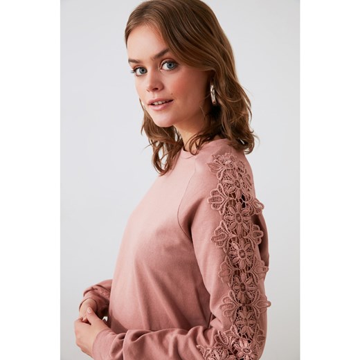 Trendyol Rose Dry Sleeves Thump Detailed Knitted Sweatshirt Trendyol S Factcool