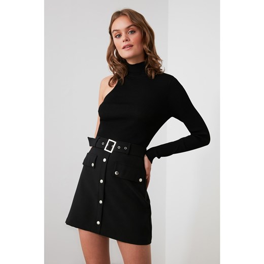 Trendyol Black Pocket Detailed Button Skirt Trendyol 42 Factcool