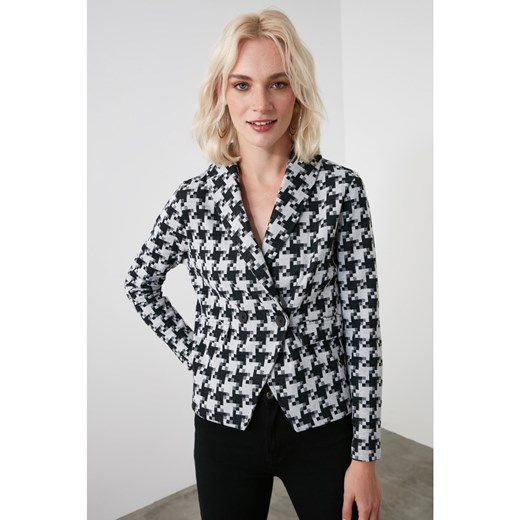 Trendyol Black Plaid Knitted Jacket Trendyol XS Factcool