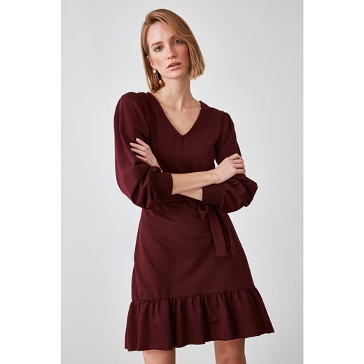 Trendyol Burgundy Knitted Dress Trendyol XS Factcool