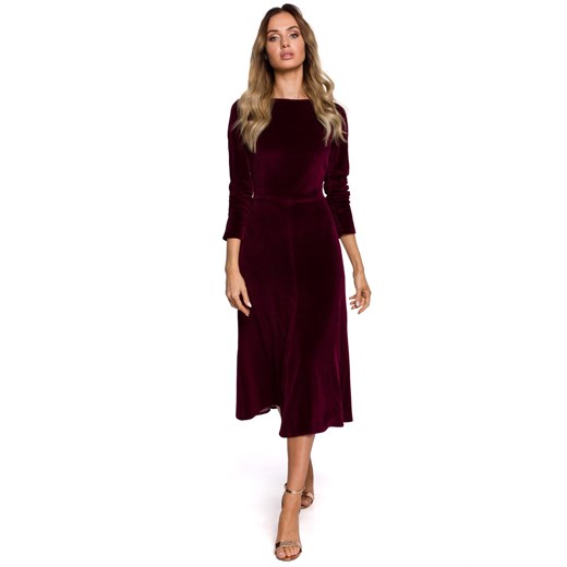 Made Of Emotion Woman's Dress M557 Maroon M Factcool