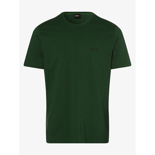 BOSS Athleisure - T-shirt męski – Tee Curved, zielony L vangraaf