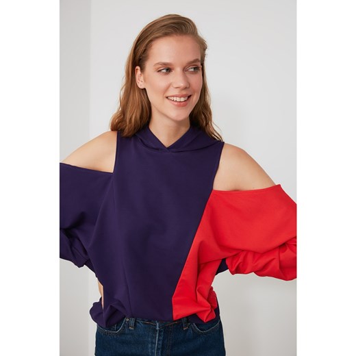 Trendyol Purple Block Basic Knitted Sweatshirt Trendyol XS Factcool