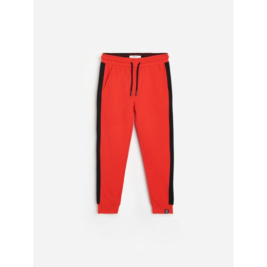 Reserved - Bawełniane spodnie dresowe - Czerwony Reserved 146 Reserved