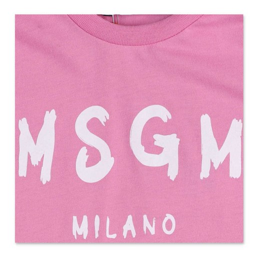 Odzież dla niemowląt MSGM z bawełny różowa dla dziewczynki 