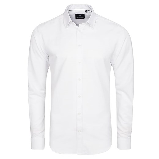 koszula męska di selentino biała na spinki slim fit ze sklepu Royal Shop w kategorii Koszule męskie - zdjęcie 106321344