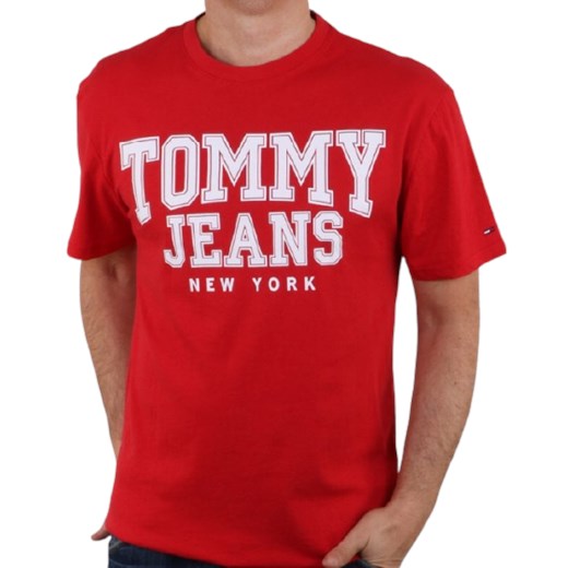 Tommy Hilfiger T-shirt Męski Regular Fit Red ze sklepu dewear.pl w kategorii T-shirty męskie - zdjęcie 106376430