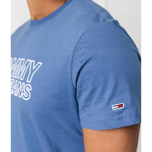 T-shirt męski niebieski Tommy Hilfiger bawełniany 