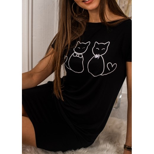 Koszula nocna cats czarna Fason M Fason