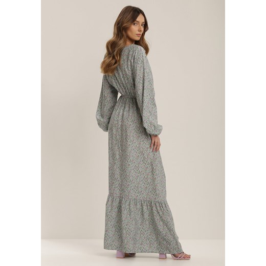 Sukienka Renee maxi w abstrakcyjne wzory w serek
