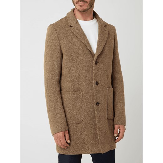 Krótki płaszcz z mieszanki wełny z dodatkiem lyocellu model ‘Pure’ Cinque 52 Peek&Cloppenburg  okazja