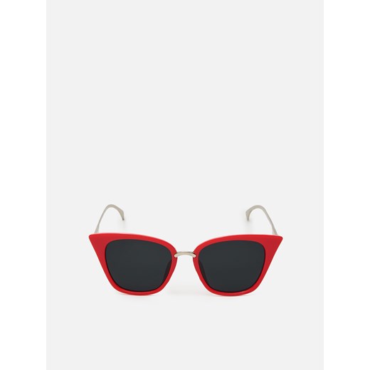 Cropp - Okulary przeciwsłoneczne - Czerwony Cropp Uniwersalny Cropp