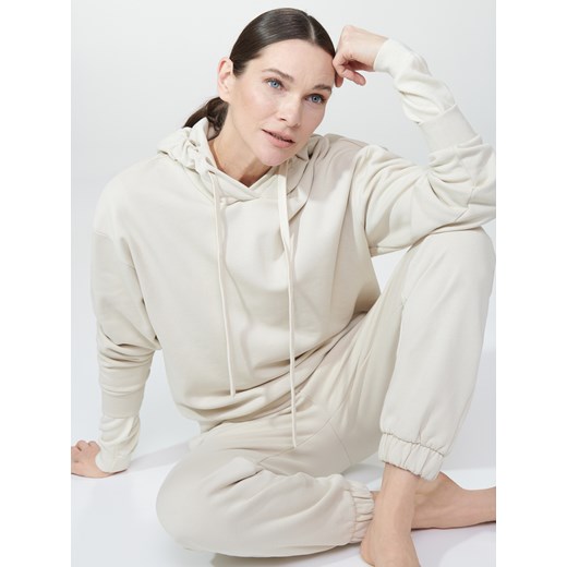 Reserved - PREMIUM Bluza z bawełny organicznej - Beżowy Reserved XS Reserved