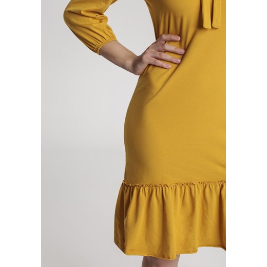 Żółta Sukienka Mereriena Renee XL Renee odzież