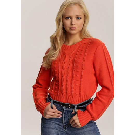 Pomarańczowy Sweter Daratrine Renee M/L promocja Renee odzież